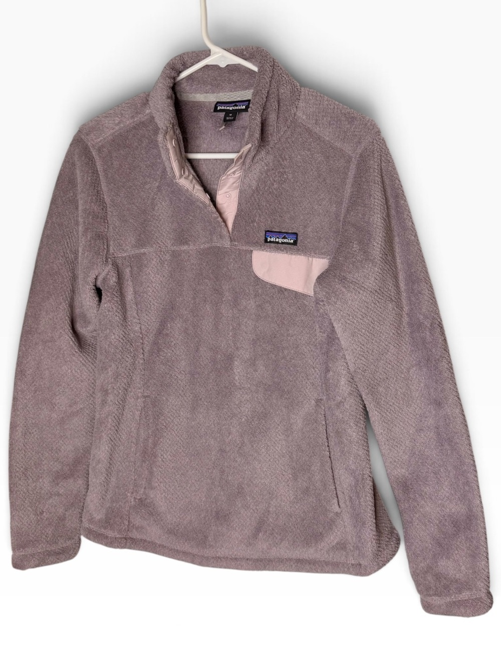 Patagonia Women’s Re-Tool Snap-T Pullover Size Medium Dusty Mauve Fleece